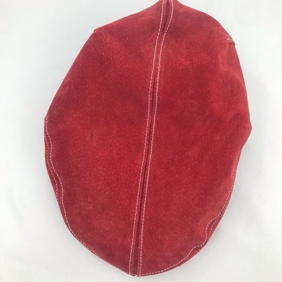 Goorin Red Leather Suede Newsboy Peaky Blinders Cabbie Cap - Picture 6 of 13